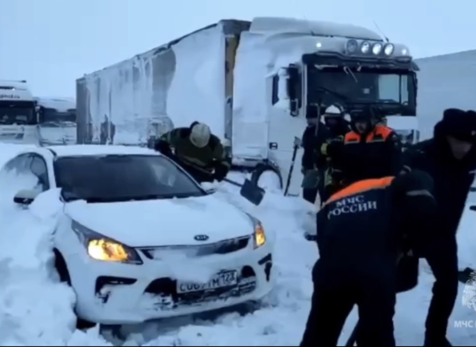 Снежная буря из Ростовской области накрыла часть Волгоградской области